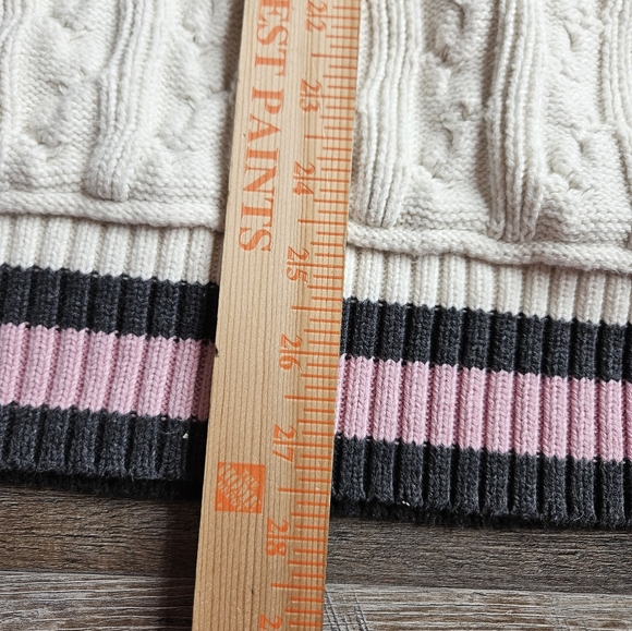 We The Free White Home Game Vest Cable Knit Oversized Sweater Vest Medium - Picture 12 of 14